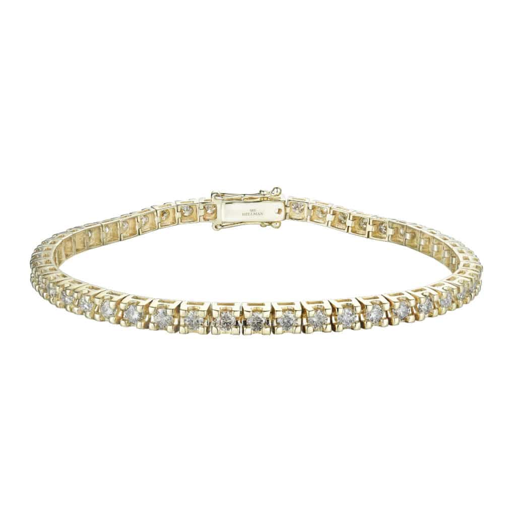 TENNISARMBÅND GULTGULL 2,88CT BRUNE DIAMANTER