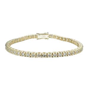TENNISARMBÅND GULTGULL 2,88CT BRUNE DIAMANTER