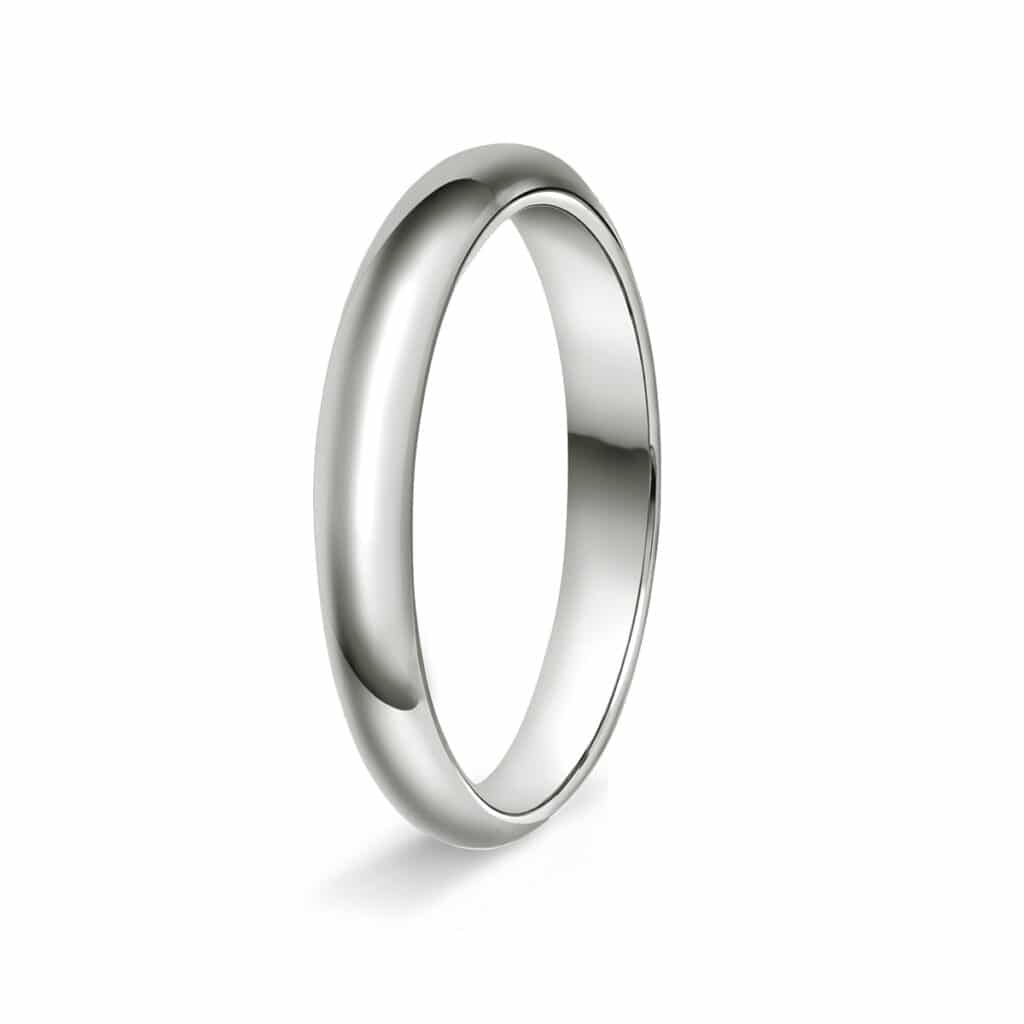 GIFTERING HELLMAN HVITTGULL 3MM HALVRUND INNVENDIG FLAT