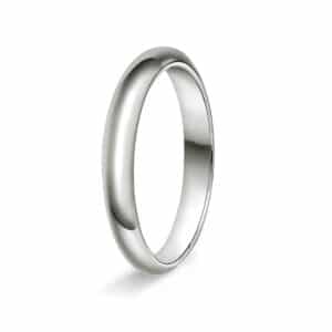 GIFTERING HELLMAN HVITTGULL 3MM HALVRUND INNVENDIG FLAT