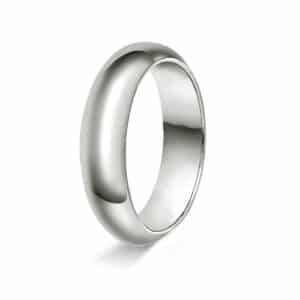 GIFTERING HELLMAN HVITTGULL 6MM HALVRUND INNVENDIG FLAT