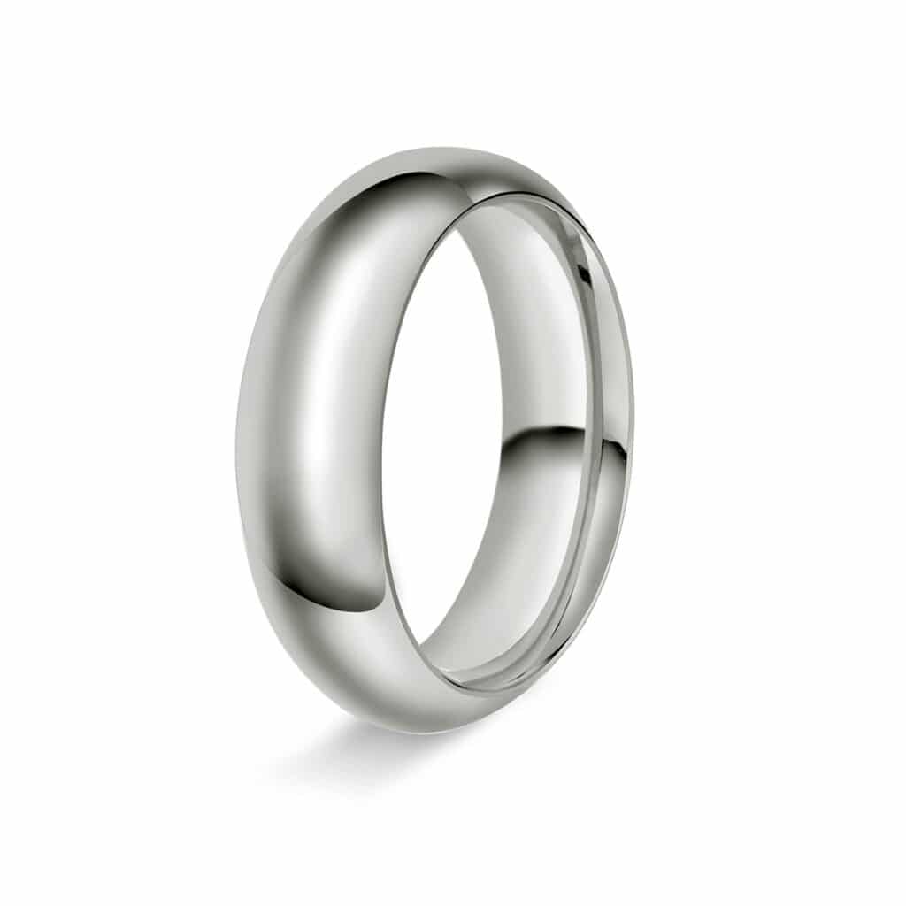 GIFTERING HELLMAN HVITTGULL 6MM HALVRUND INNVENDIG BUET