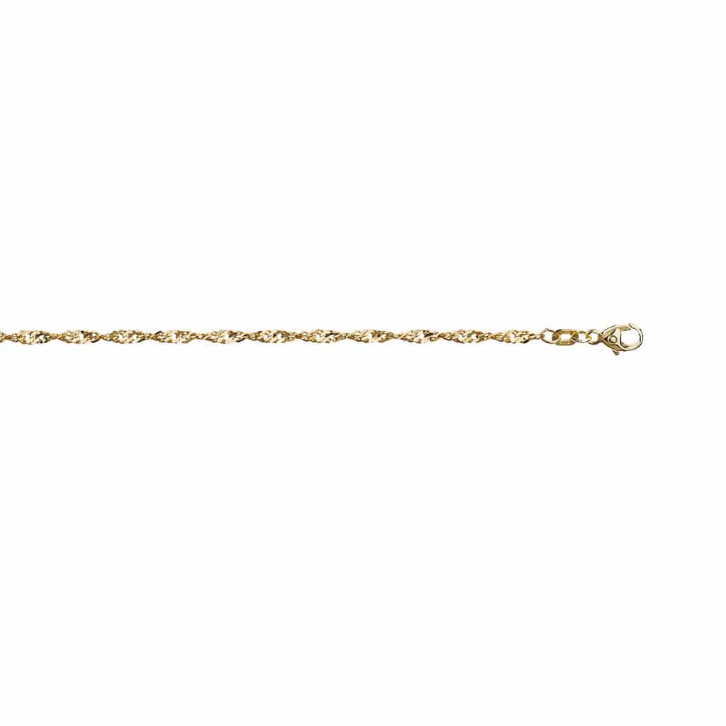 GULLARMBÅND SINGAPORE 2,4MM X 19CM