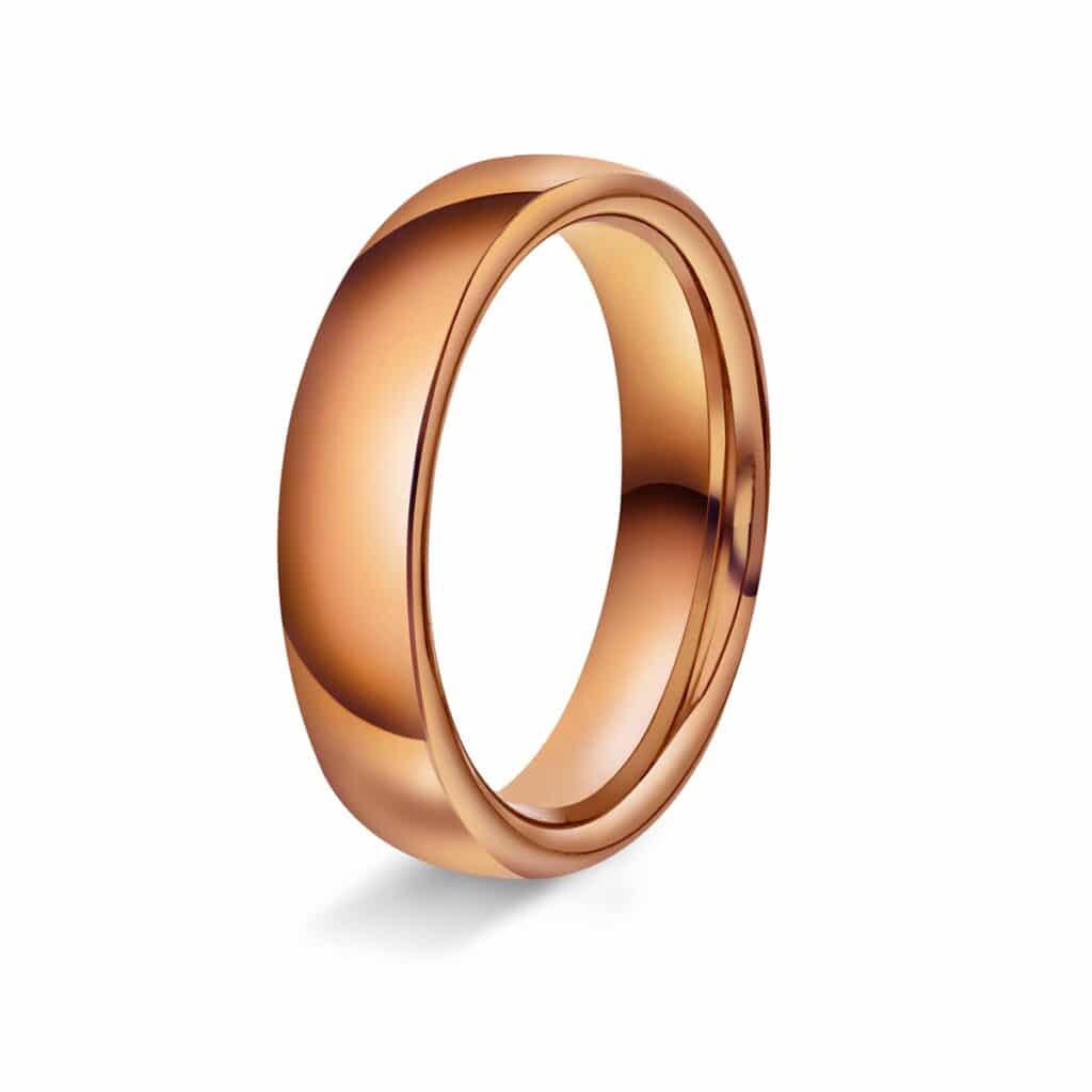 GIFTERING HELLMAN ROSEGULL 5MM OVAL