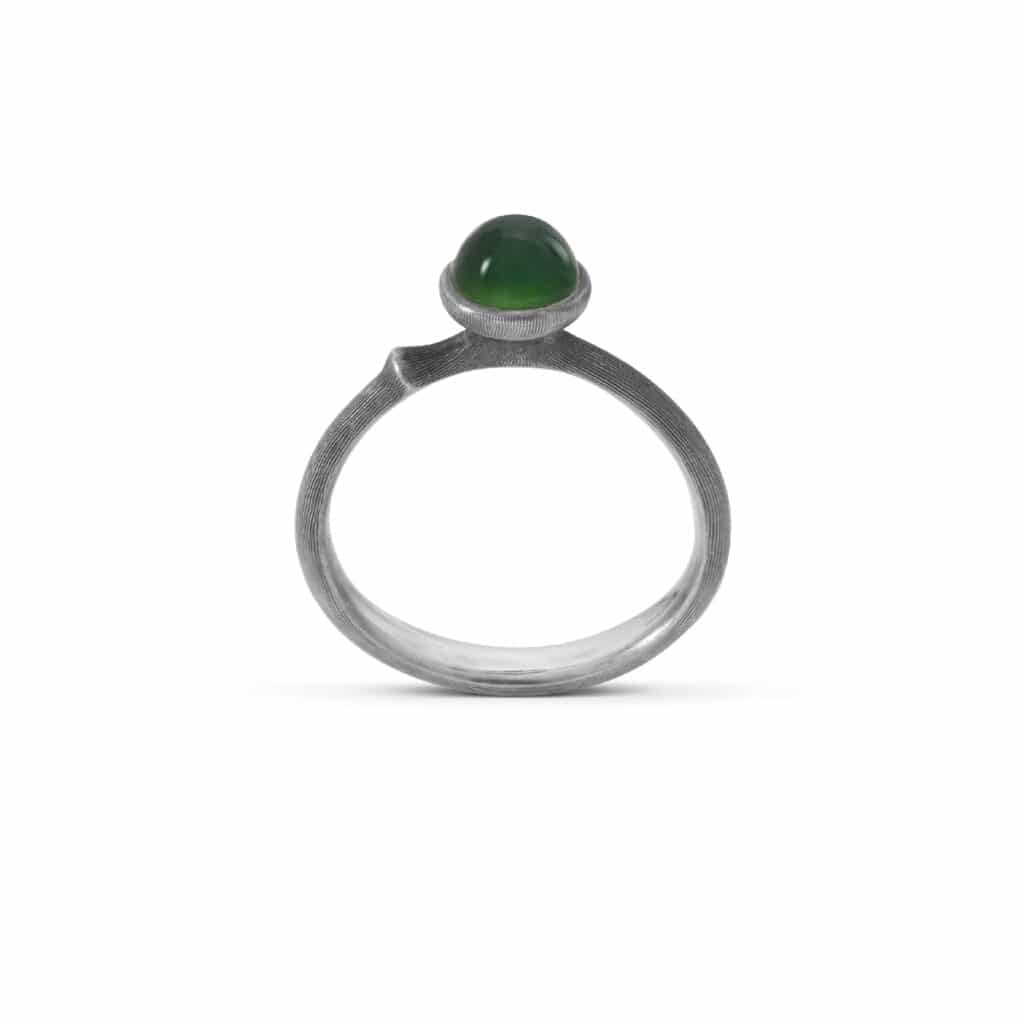 OLE LYNGGAARD RING LOTUS MINI SERPENTIN SØLV