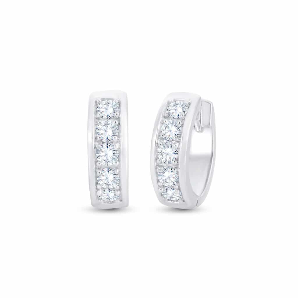 DIAMANT ØRERINGER 1,00CT HVITTGULL