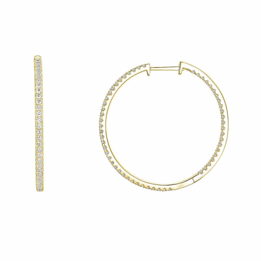 DIAMANT ØRERINGER 1,00CT GULTGULL