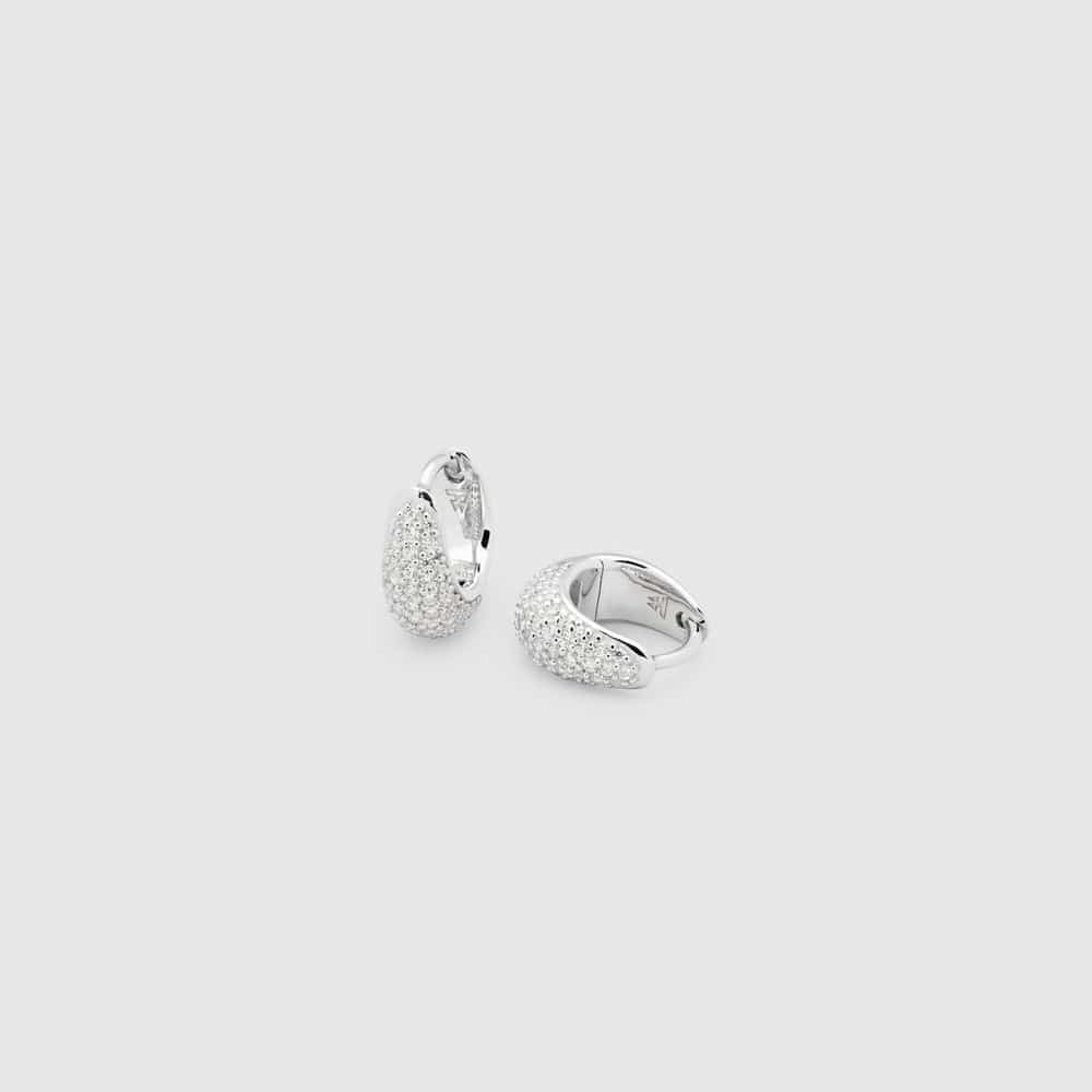 TOM WOOD ØREDOBBER ICE HOOPS SMALL PAVE