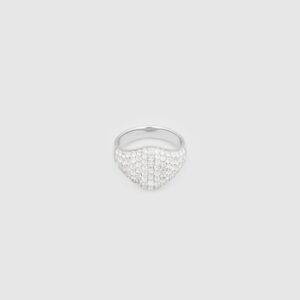 TOM WOOD RING MINI OVAL COCKTAIL WHITE