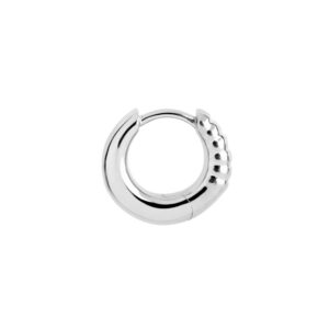 MARIA BLACK ØREDOBBER LAID BACK HUGGIE 7 SØLV
