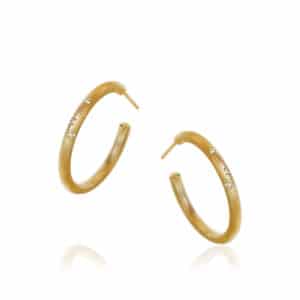 DULONG ØREDOBBER ESME HOOP SMALL MED DIAMANTER