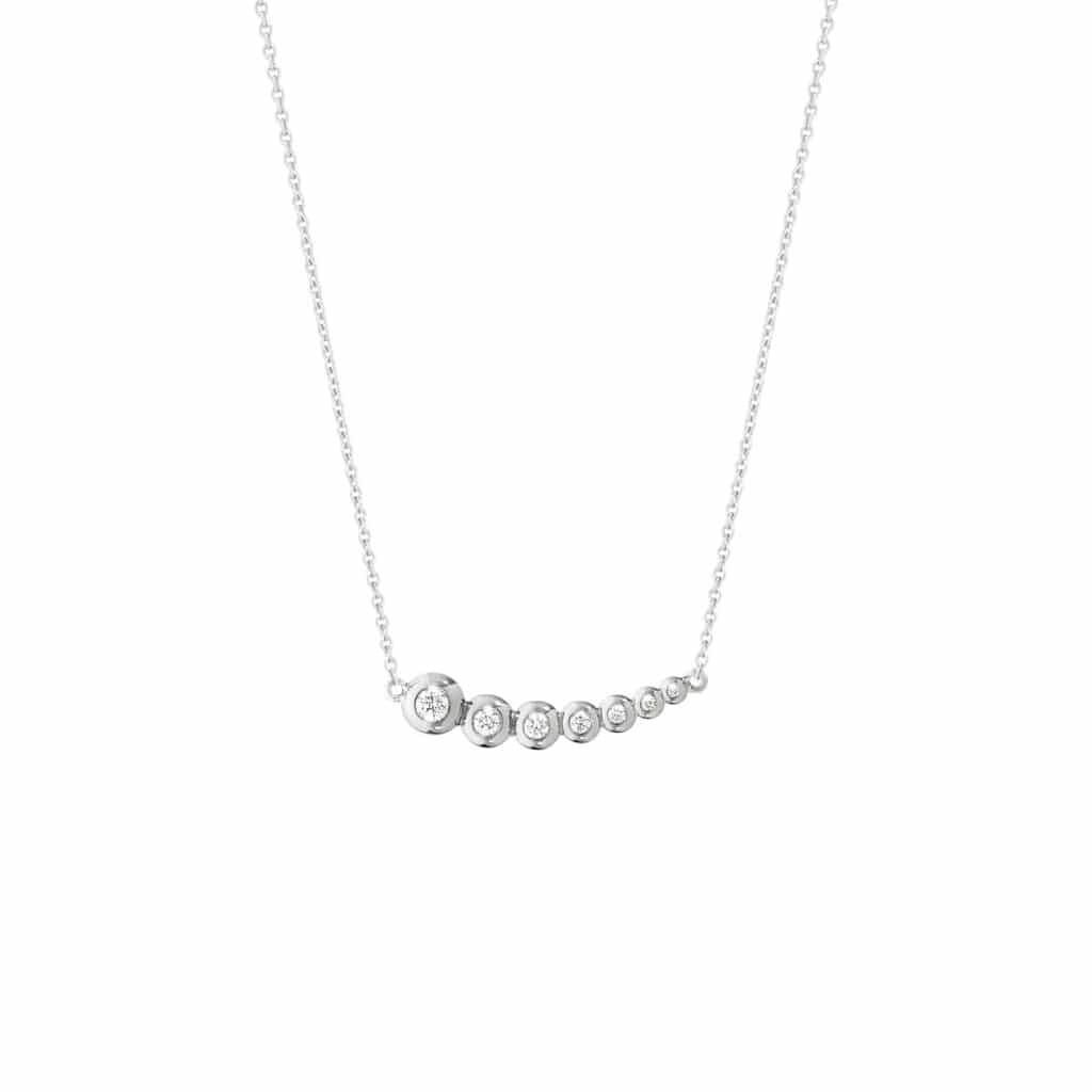 GEORG JENSEN HALSSMYKKE AURORA HVITTGULL