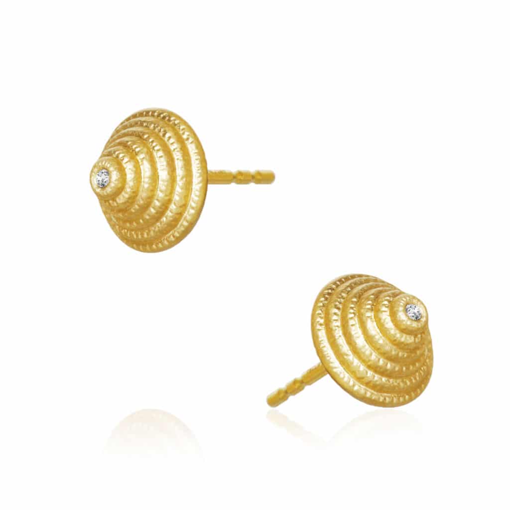 DULONG ØREDOBBER THERA TWIST MEDIUM MED DIAMANTER
