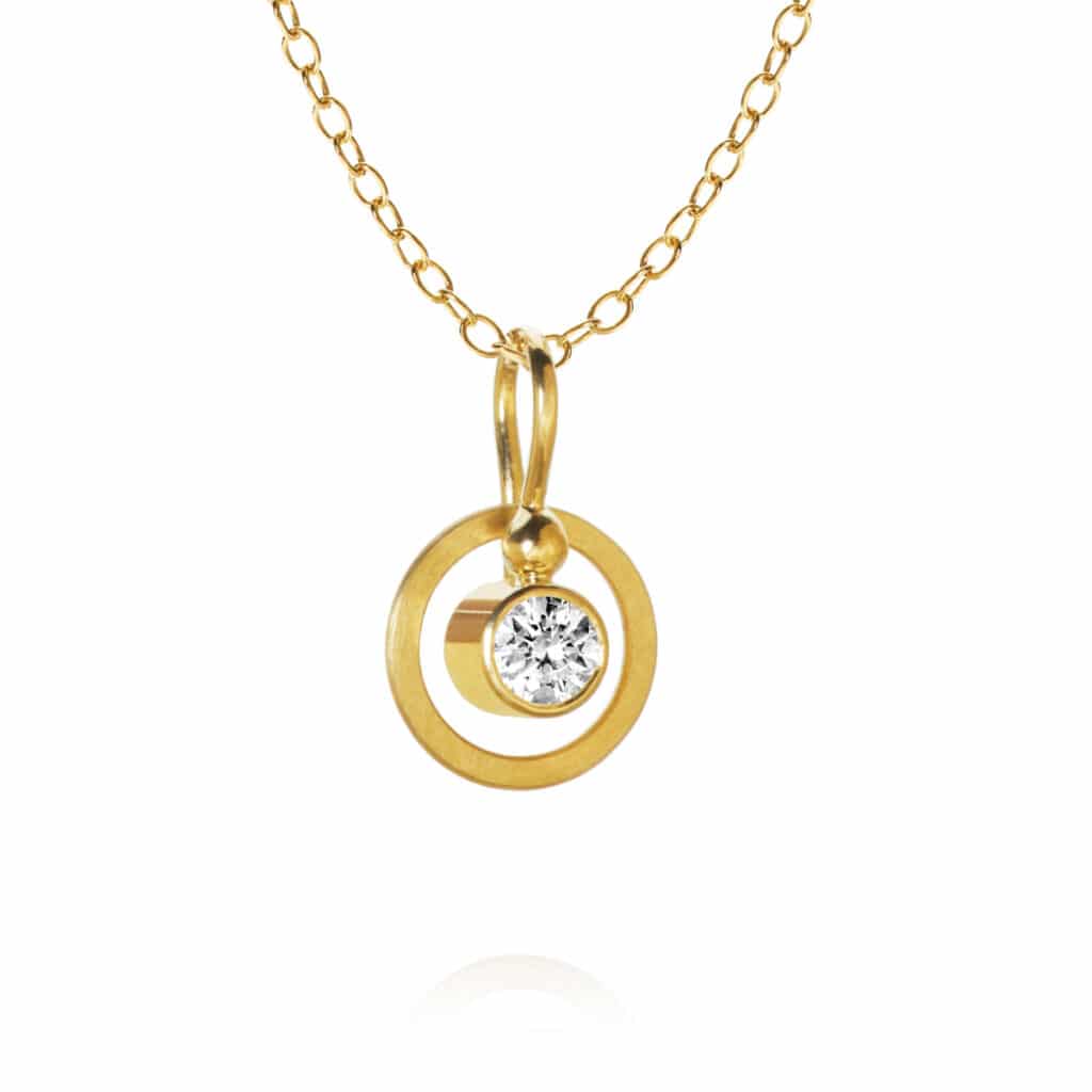 DULONG KJEDE MED ANHENG TWINKEL 0,12CT
