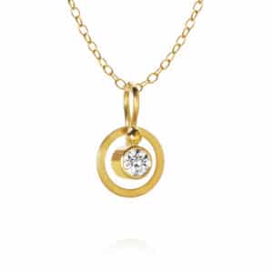 DULONG KJEDE MED ANHENG TWINKEL 0,12CT