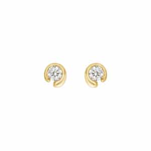 GEORG JENSEN ENSTENS ØREDOBBER MERCY GULTGULL 0,10CT