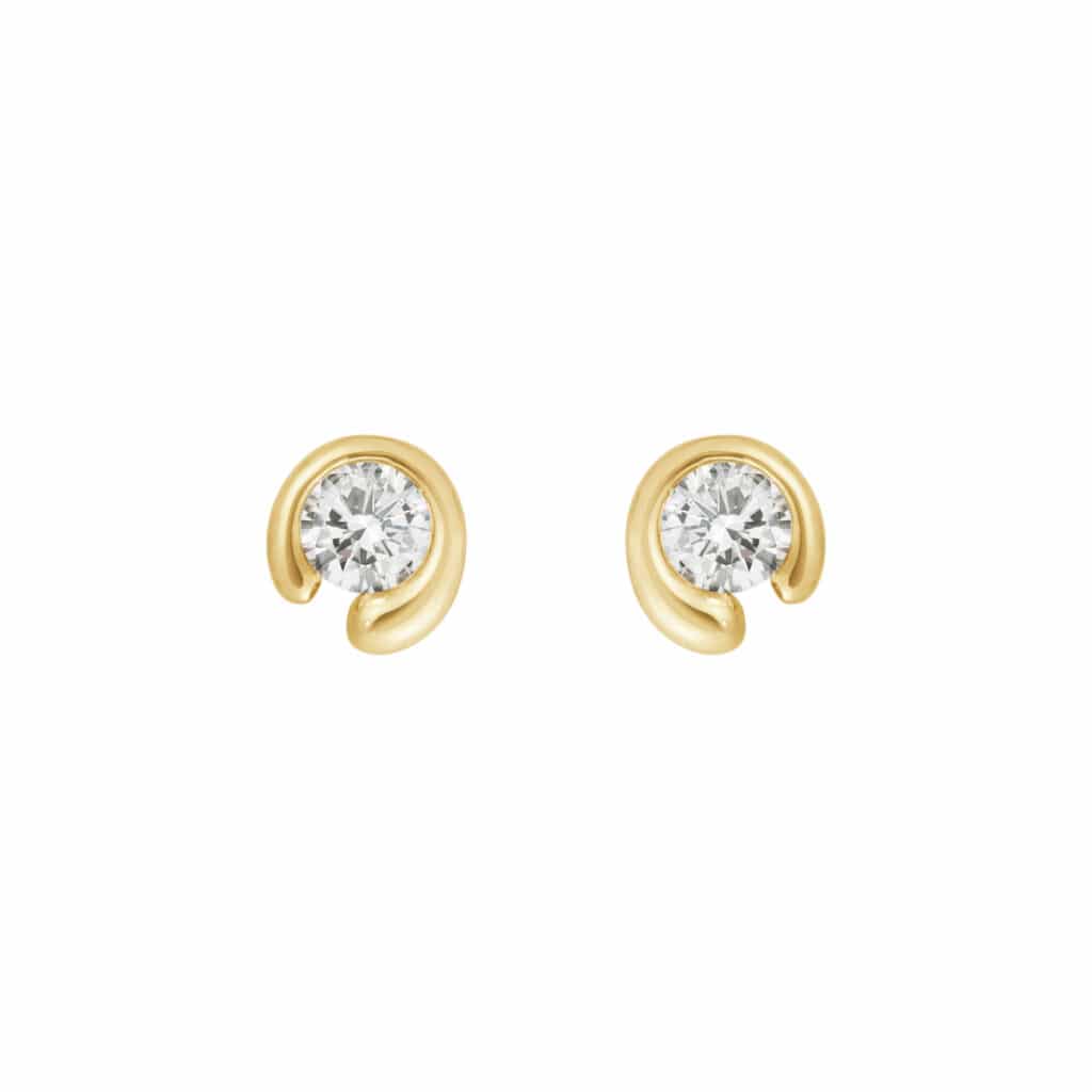 GEORG JENSEN ENSTENS ØREDOBBER MERCY GULTGULL 0,20CT