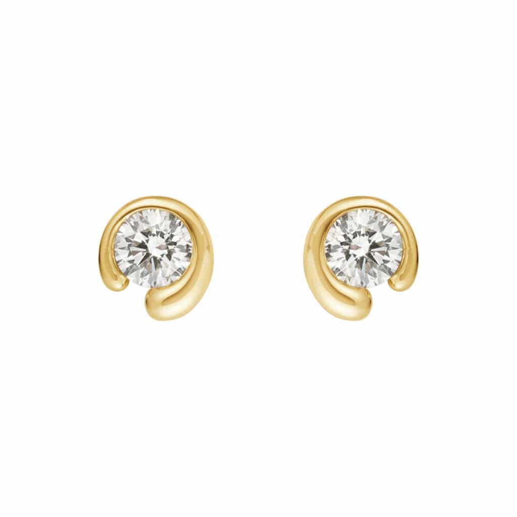 GEORG JENSEN ENSTENS ØREDOBBER MERCY GULTGULL 0,40CT