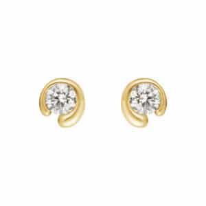 GEORG JENSEN ENSTENS ØREDOBBER MERCY GULTGULL 0,40CT