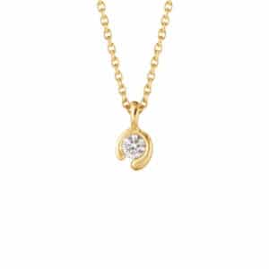 GEORG JENSEN ENSTENS HALSSKJEDE MERCY GULTGULL 0,05CT