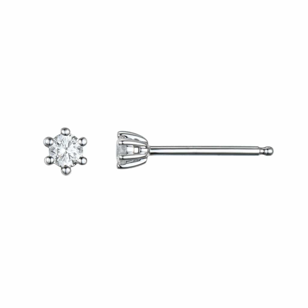 ENSTENSØREDOBBER HVITTGULL DIAMANT 0.10CT TW.SI