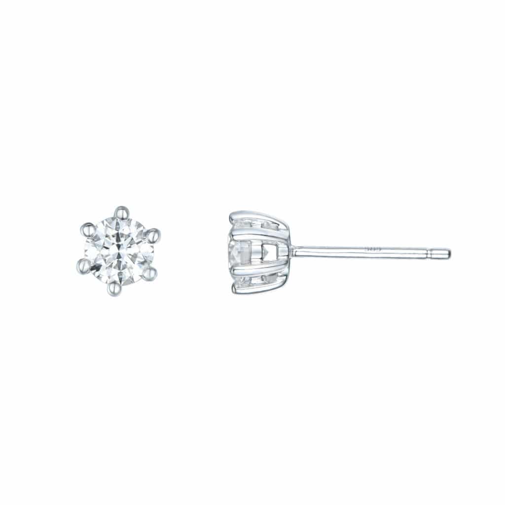 ENSTENSØREDOBBER HVITTGULL DIAMANT 0.60CT TW.SI