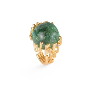 OLE LYNGGAARD RING BOHO STOR TURMALIN