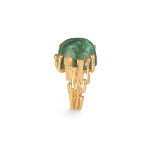 OLE LYNGGAARD RING BOHO STOR TURMALIN