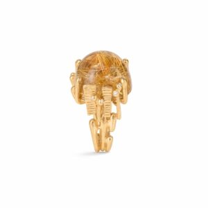 OLE LYNGGAARD RING BOHO STOR RUTILKVARTS
