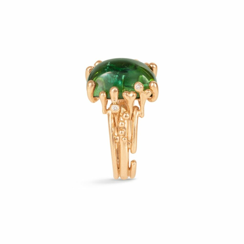 OLE LYNGGAARD RING BOHO MELLOM TURMALIN