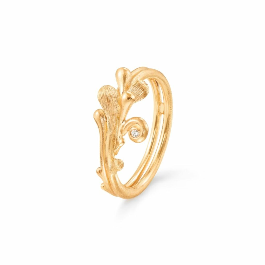 OLE LYNGGAARD RING BOHO SMAL MED DIAMANT