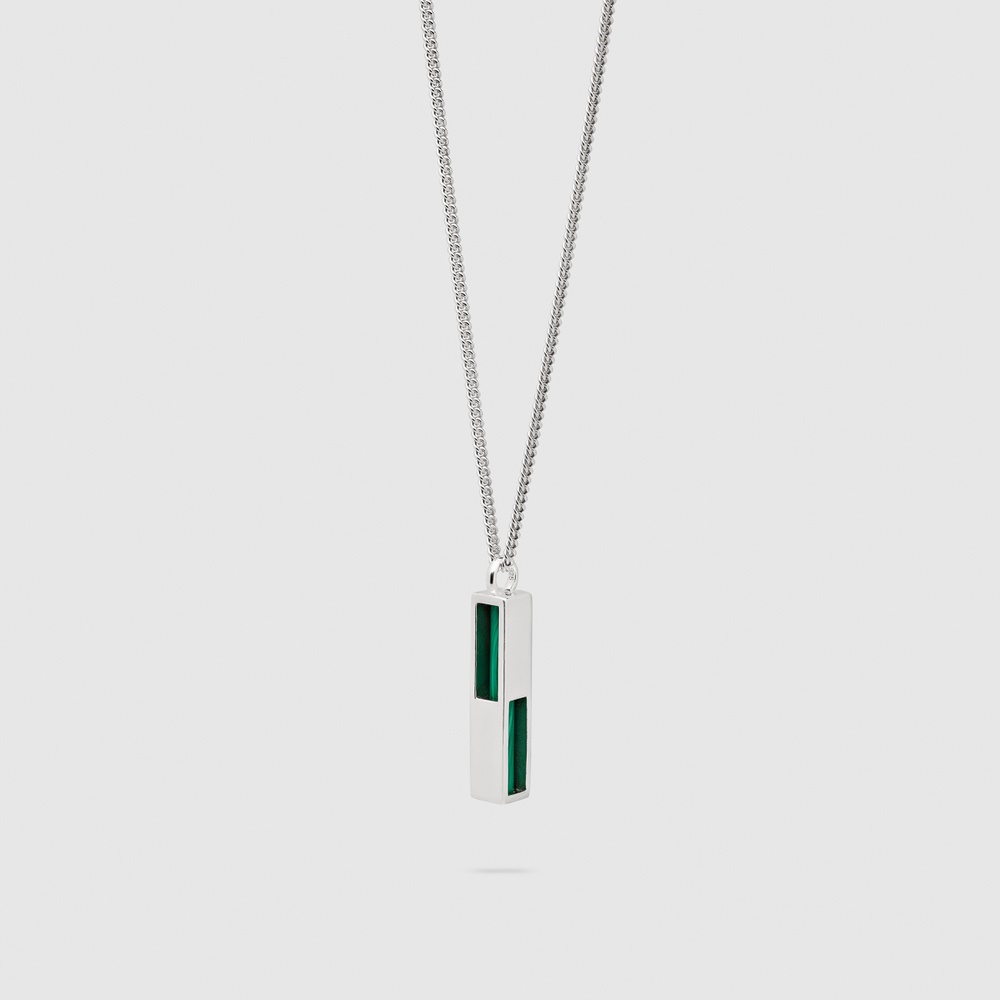 TOM WOOD SMYKKE CUBE PENDANT MALACHITE