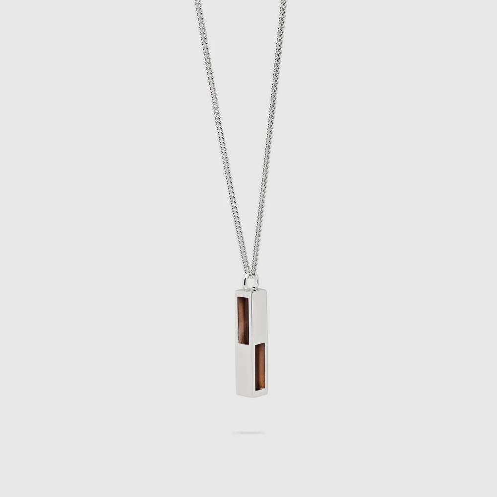 TOM WOOD SMYKKE CUBE PENDANT TIGER ØYE