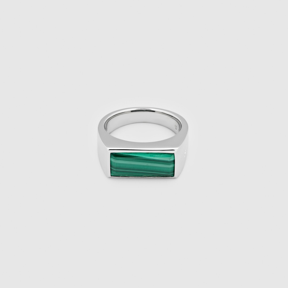 TOM WOOD RING PEAKY MALACHITE
