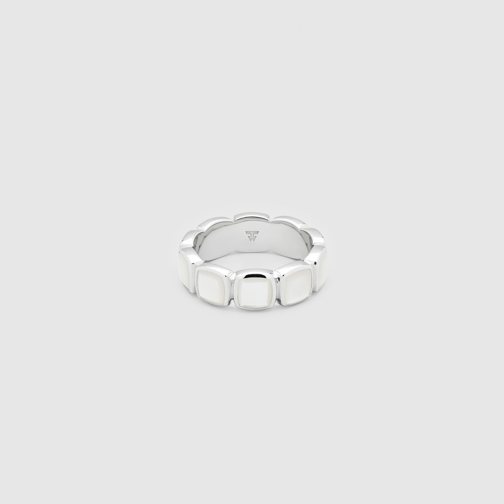 TOM WOOD RING CUSHION BAND WHITE MOP