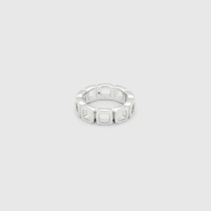 TOM WOOD RING CUSHION BAND OPEN ZIRCONIA