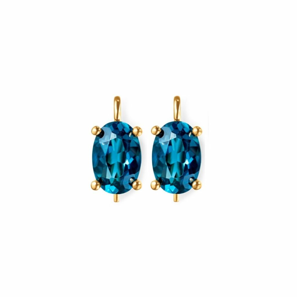 OLE LYNGGAARD FACETED DROPS VEDHENG MINI TIL ØREPYNT LONDON BLÅ TOPAS