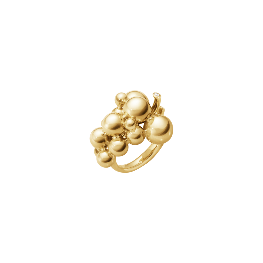 GEORG JENSEN RING MOONLIGHT GRAPES RING GULTGULL
