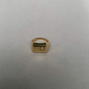 HELLMAN VINTAGE SIGNETRING MED DIAMANT 0,05CT