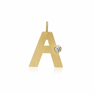 DULONG ANHENG LETTER GULTGULL MED DIAMANT