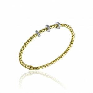CHIMENTO ARMBÅND STRETCH MED TRE DIAMANTRINGER