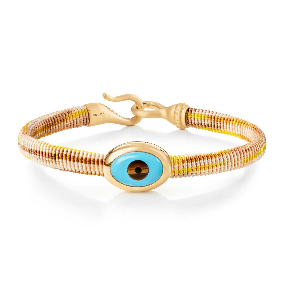 OLE LYNGGAARD ARMBÅND LIFE GOLDEN MED ONDT ØYE 6MM GULTGULL