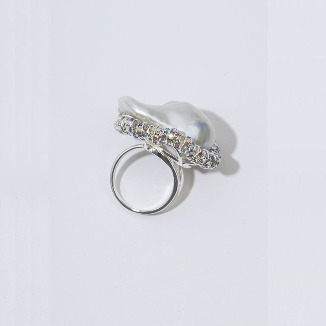 PEARL OCTOPUSS.Y DIAMOND BAROQUE RING