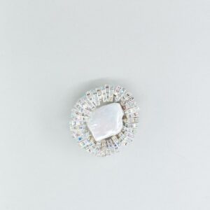 PEARL OCTOPUSS.Y BROSJE MINI SILVER PEARL