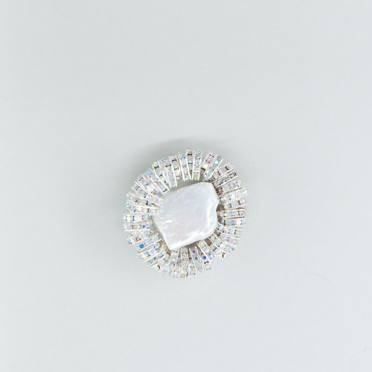 PEARL OCTOPUSS.Y BROSJE MINI SILVER PEARL