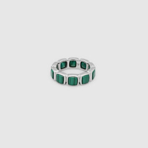 TOM WOOD RING CUSHION BAND MALACHITE