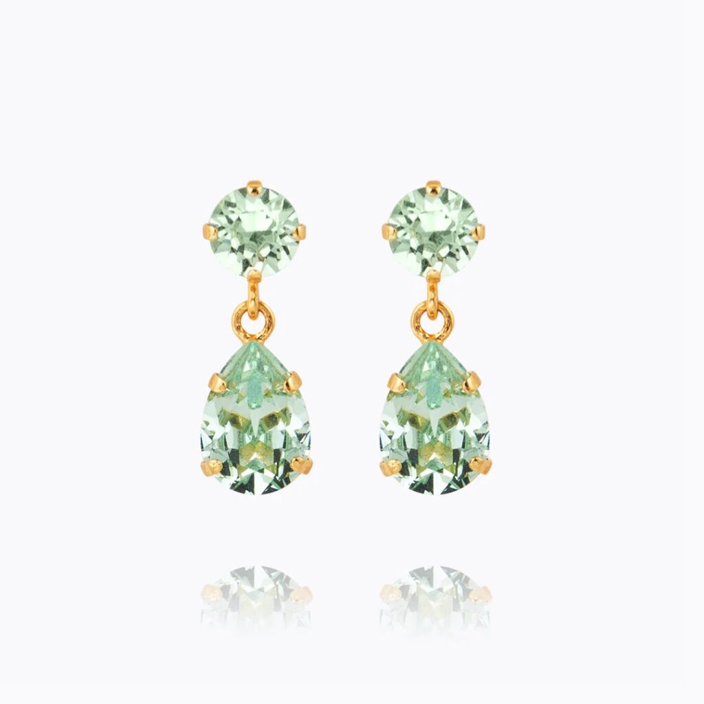 CAROLINE SVEDBOM ØREDOBBER MINI DROP GOLD CHRYSOLITE