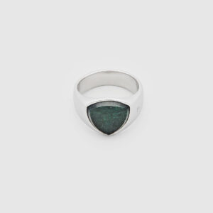 TOM WOOD RING SHEILD GREEN MARBEL