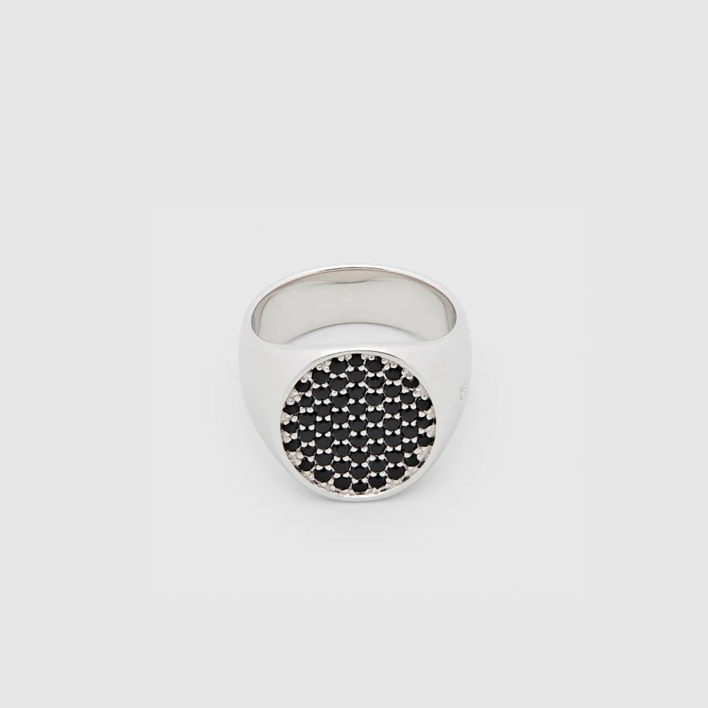 TOM WOOD RING PINKIE BLACK SPINEL