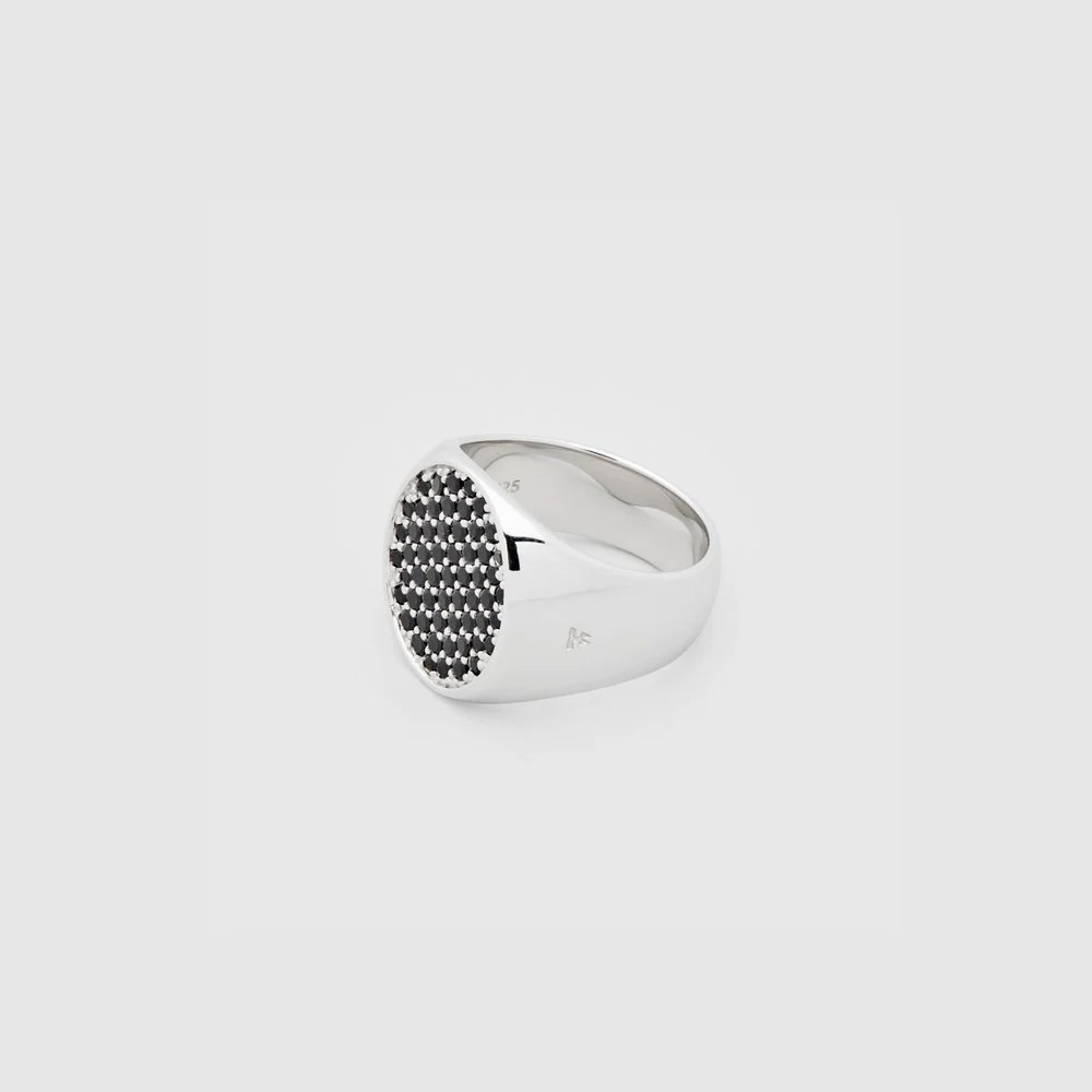 TOM WOOD RING PINKIE BLACK SPINEL